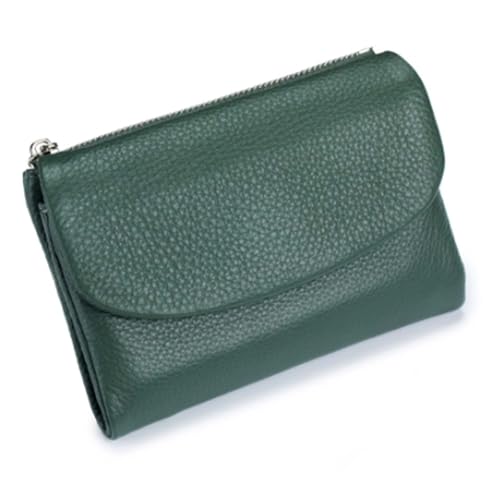 Jeeeun Unisex Pebble Leather Wallet, Unisex Soft Pebble Leather Wallet with Card Slots & Coin Pocket (Lake Blue) von Jeeeun