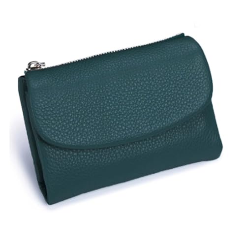 Jeeeun Unisex Pebble Leather Wallet, Unisex Soft Pebble Leather Wallet with Card Slots & Coin Pocket (Light Blue) von Jeeeun