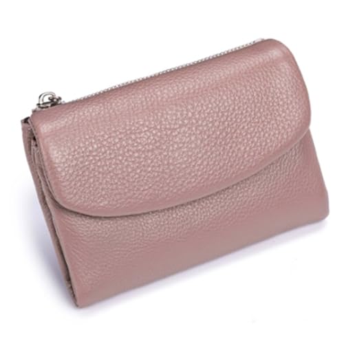 Jeeeun Unisex Pebble Leather Wallet, Unisex Soft Pebble Leather Wallet with Card Slots & Coin Pocket (Pink) von Jeeeun