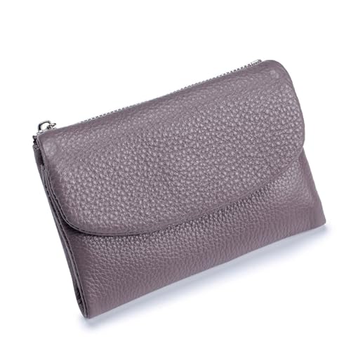 Jeeeun Unisex Pebble Leather Wallet - Full Grain Leather Card Holder, Coin Purse & Cash Slots for Women & Men (Taro Purple) von Jeeeun