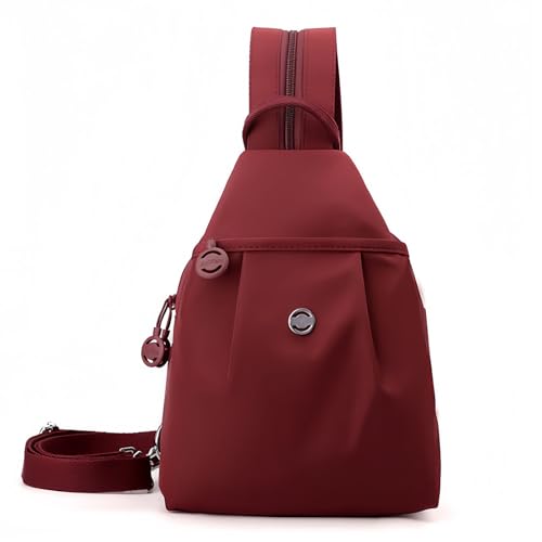 Jeeeun Waterproof 2-Way Commuter Bag – Convertible Travel Bag, Oxford Large Capacity Anti-Theft Shoulder Bags for Work & Travel (Wine Red) von Jeeeun