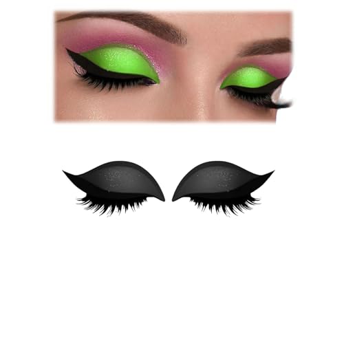 Lazy Eye Shadow Eyelash Patch, 2-in-1 Reusable Portable Multi-Color eyeshadow and lash sticker, Waterproof and Sweat-Proof, No Glue Needed for Quick Makeup (Black) von Jeeeun