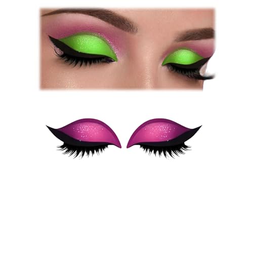 Lazy Eye Shadow Eyelash Patch, 2-in-1 Reusable Portable Multi-Color eyeshadow and lash sticker, Waterproof and Sweat-Proof, No Glue Needed for Quick Makeup (Pink) von Jeeeun