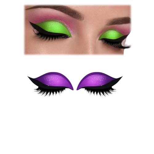 Lazy Eye Shadow Eyelash Patch, 2-in-1 Reusable Portable Multi-Color eyeshadow and lash sticker, Waterproof and Sweat-Proof, No Glue Needed for Quick Makeup (Purple) von Jeeeun