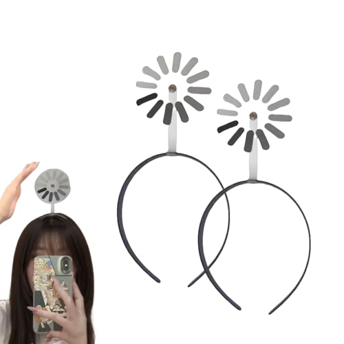 Loading Creative Headband Hairpin, Rotating "Loading" Symbol Clip, Fun Brain-Lagging Design for Men & Women, Humorous Mood Expression Hair Accessory (A*2pcs) von Jeeeun