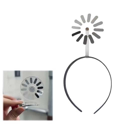 Loading Creative Headband Hairpin, Rotating "Loading" Symbol Clip, Fun Brain-Lagging Design for Men & Women, Humorous Mood Expression Hair Accessory (A+B*2pcs) von Jeeeun