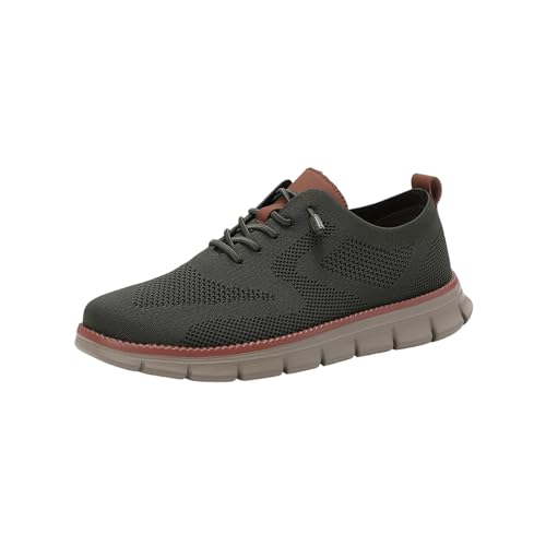 Men's Breeze Shoes, Lightweight Knit Casual Trainers for Business, Walking & Daily Wear (Dark Gray,43) von Jeeeun