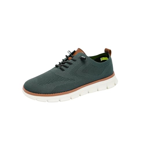 Men's Breeze Shoes, Lightweight Knit Casual Trainers for Business, Walking & Daily Wear (Green,41) von Jeeeun