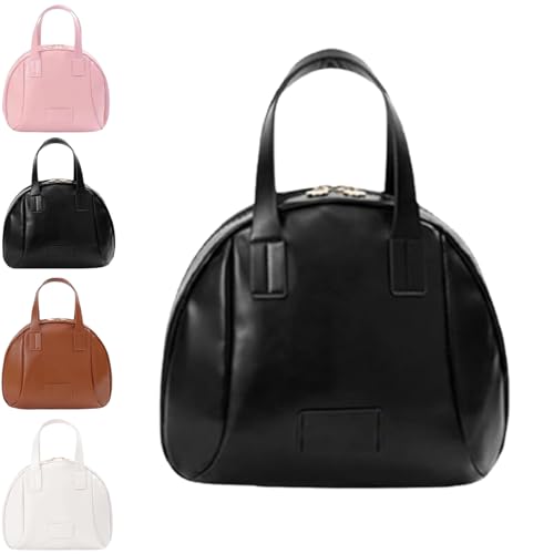 Multi-Layered Shell-Shaped Cosmetic Bag, 2025 New Portable Large Capacity PU Shell Waterproof Handbag for Women (Black) von Jeeeun