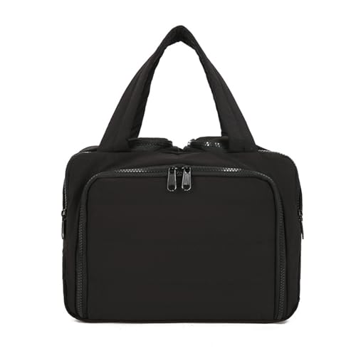 Travel Cosmetic Bag, Large Capacity Wide-Open Travel Cosmetic Bag, 4-in-1 Multi-Functional Lightweight Makeup Bags for Women with Handle (Black*1 pcs) von Jeeeun