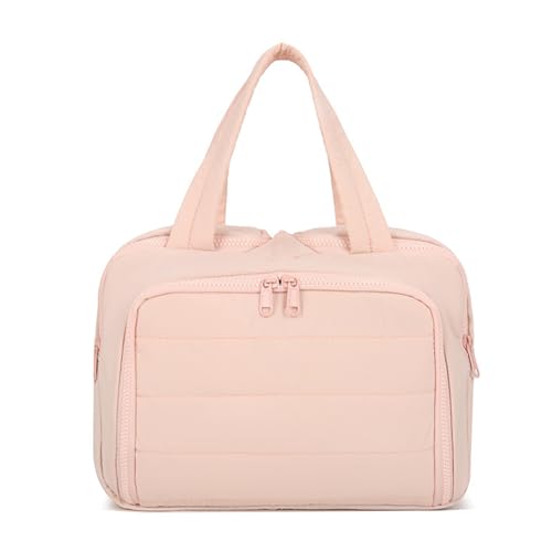 Travel Cosmetic Bag, Large Capacity Wide-Open Travel Cosmetic Bag, 4-in-1 Multi-Functional Lightweight Makeup Bags for Women with Handle (Pink*1 pcs) von Jeeeun