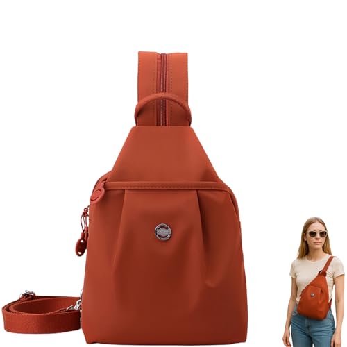 Waterproof 2-Way Commuter Bag, Outdoor Fashion Commuter Bag, Convertible Backpack with Adjustable Straps Connected (Orange) von Jeeeun
