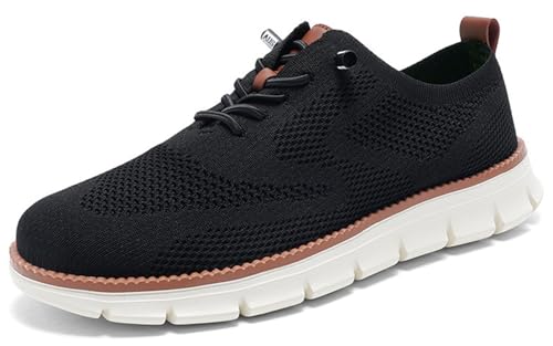 Wearbreeze Shoes for Men, Business Casual Oxford Sneakers Breathable Knit Mesh Upper for Stay Cool and Comfortable (Style_#02,EU_#47) von Jeeeun