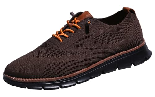 Wearbreeze Shoes for Men, Business Casual Oxford Sneakers Breathable Knit Mesh Upper for Stay Cool and Comfortable (Style_#04,EU_#45) von Jeeeun
