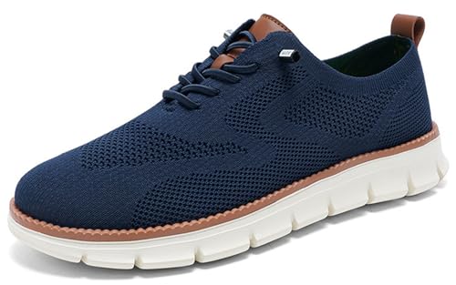 Wearbreeze Shoes for Men, Business Casual Oxford Sneakers Breathable Knit Mesh Upper for Stay Cool and Comfortable (Style_#13,EU_#40) von Jeeeun