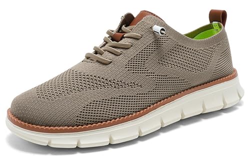 Wearbreeze Shoes for Men Business Casual Oxford Sneakers Breathable Lightweight Lace-Up Dress Shoes for Everyday Comfort (Style_#06,EU_#41) von Jeeeun