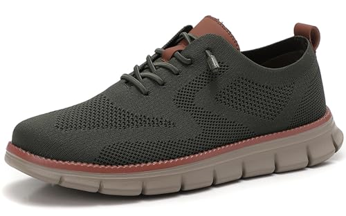 Wearbreeze Shoes for Men Business Casual Oxford Sneakers Breathable Lightweight Lace-Up Dress Shoes for Everyday Comfort (Style_#09,EU_#46) von Jeeeun