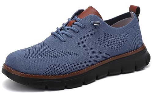 Wearbreeze Shoes for Men Business Casual Oxford Sneakers Breathable Lightweight Lace-Up Dress Shoes for Everyday Comfort (Style_#11,EU_#43) von Jeeeun