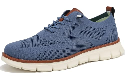 Wearbreeze Shoes for Men Business Casual Oxford Sneakers Breathable Lightweight Lace-Up Dress Shoes for Everyday Comfort (Style_#14,EU_#41) von Jeeeun