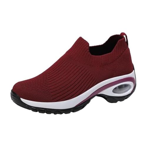 Womens Trainers, Sports Casual Shoes, Air Cushion Arch Support for Lightweight Air Cushion Design Ideal Work Walking Shoes for Ladies - Stylish Mesh Platform Trainers (Brown,39) von Jeeeun
