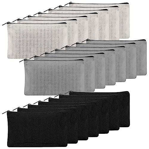 Jeenuuder Federmäppchen, 21-teilig, zum Basteln, aus Stoff, Kulturbeutel, -Kosmetiktasche mit Reißverschluss für Bastelaufgaben, Make-up, Dokumententasche, mehrfarbig von Jeenuuder