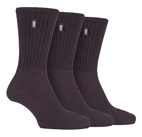 JEEP - 3er Pack Herren Baumwolle Wandersocken mit Gepolstert | Antiblasen Trekkingsocken Outdoorsocken (39-45, Brown/Earth) von Jeep