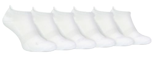 JEEP - 6er Pack Damen Gepolstert Kurz Sportsocken in Schwarz und Weiß | Quarter Laufsocken Knöchelsocken (37-42, Weiß) von Jeep Socks