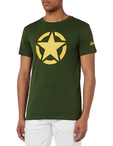 JEEP Herren J Men's Star Large Small Sleeve Print J23w T-Shirt, Rifle Green, Medium von Jeep