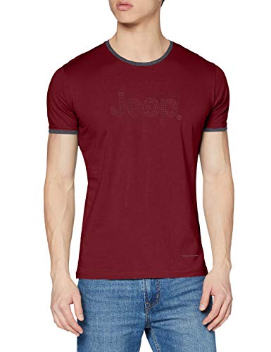 JEEP Unisex gepolsterter Stickerei (Custom Fit) T-Shirt, Bordeaux, 2XL von Jeep