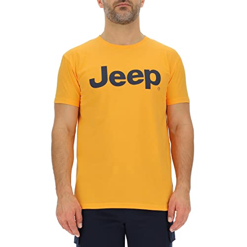 Jeep Herren J Großer Aufdruck J23S T-Shirt, Nacho Yellow/Night B, Small von Jeep
