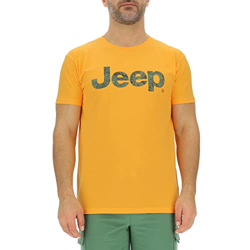 JEEP Herren J Großer Aufdruck Karte J23S T-Shirt, Nacho Yellow, XL von Jeep