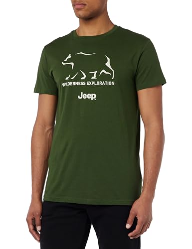 JEEP Herren J Men's Bear Silhouette – Wilderness Exploration Large Print J23w T-Shirt, Rifle Green, Medium von Jeep