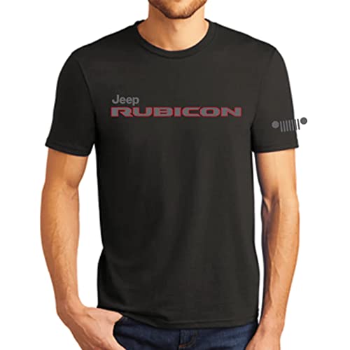 Jeep Wrangler Herren Rubicon Off Road Enthusiast T-Shirt, Heather Black Triblend, Heather Black, L von Jeep