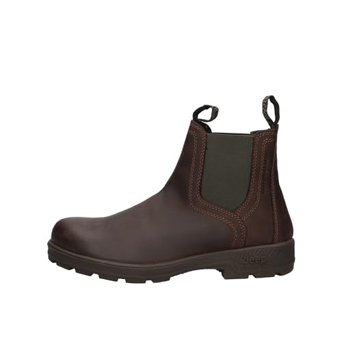 Jeep Quad Chelsea-Stiefel für Herren Ebony Military JM42010A (Braun, EU-Schuhgrößensystem für Erwachsene, Herren, Größe M, 44), braun, 44 EU von Jeep