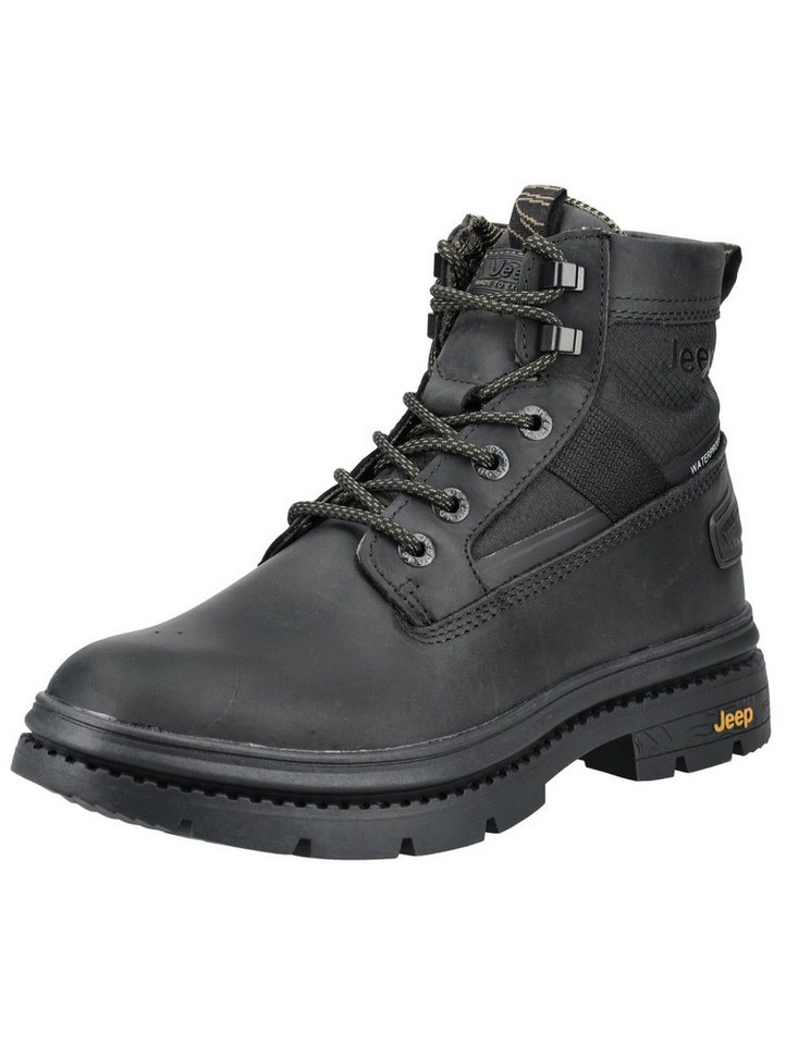 Jeep Stiefelette Leder/Textil Schnürstiefelette Jeep Stiefelette Leder/Textil Schnürstiefelette von Jeep