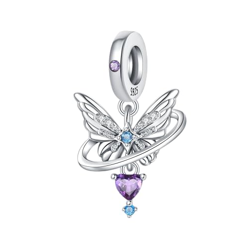 925 Sterling Silber Schmetterling Planet Charm, kompatibel mit Pandora Armband, Romantisches Schmuck Geschenk für Damen 925 Sterling Silber Schmetterling Planet Charm, kompatibel mit Pandora Armband, Romantisches Schmuck Geschenk für Damen von Jefanny