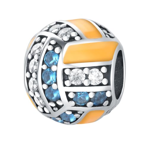 925 Sterling Silber Volleyball Charm Perle für Pandora Armbänder, Sport Schmuck Geschenke für Damen & Mädchen 925 Sterling Silber Volleyball Charm Perle für Pandora Armbänder, Sport Schmuck Geschenke für Damen & Mädchen von Jefanny
