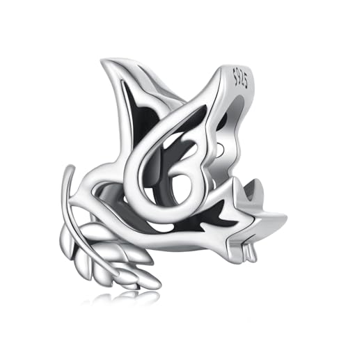 925er Sterlingsilber Friedens-Taube Charm für Pandora Armband, oxidierter Vogel-Anhänger 925er Sterlingsilber Friedens-Taube Charm für Pandora Armband, oxidierter Vogel-Anhänger von Jefanny