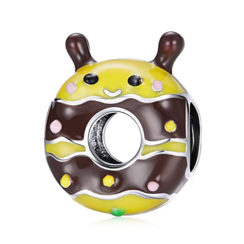 Jefanny 925 Sterling Silber Biene Donut Tier Beads Charms Schmuck Fit für Damen Armbänder Jefanny 925 Sterling Silber Biene Donut Tier Beads Charms Schmuck Fit für Damen Armbänder von Jefanny