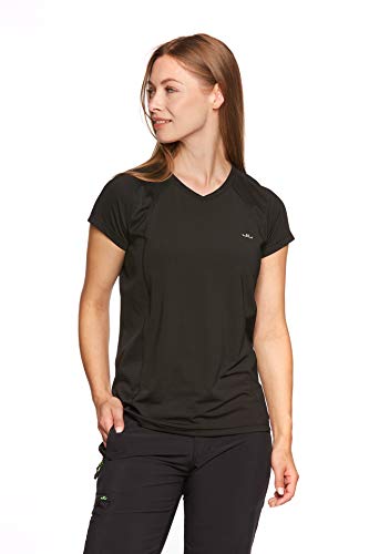 Jeff Green Damen Atmungsaktives Kurzarm Funktions Shirt Ella, Größe - Damen:44, Farbe:Black von Jeff Green