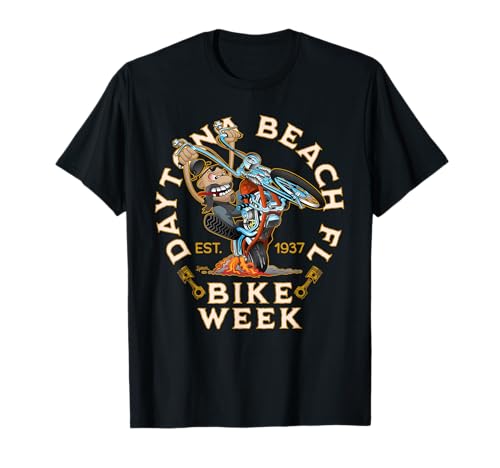Jeff Hobrath Daytona Beach Florida Bike Week Cartoon T-Shirt, Herren & Damen, Schwarz, Kurzarm, S, Klassisch, Cartoon, Vatertag, Weihnachten, Geburtstag, Muttertag Jeff Hobrath Daytona Beach Florida Bike Week Cartoon T-Shirt, Herren & Damen, Schwarz, Kurzarm, S, Klassisch, Cartoon, Vatertag, Weihnachten, Geburtstag, Muttertag von Jeff Hobrath