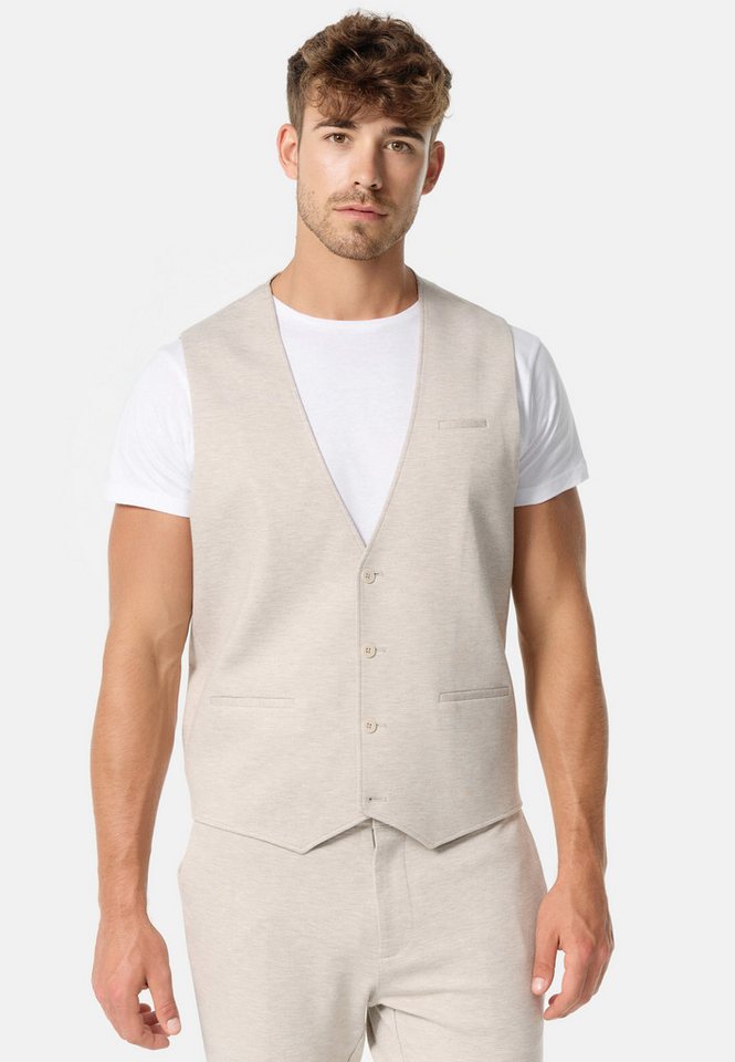 Jeff Anzugweste Herren JFEzra Anzug Weste Herrenweste stilvolle Anzugweste mit gemustertem Innenfutter von Jeff