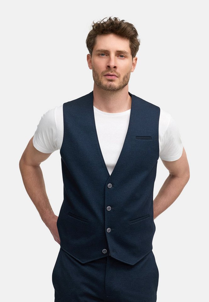 Jeff Anzugweste Herren JFFinn Anzug Weste Herrenweste mit 4-Wege-Stretch-Ponti Roma für ein angenehmes Tragegefühl von Jeff