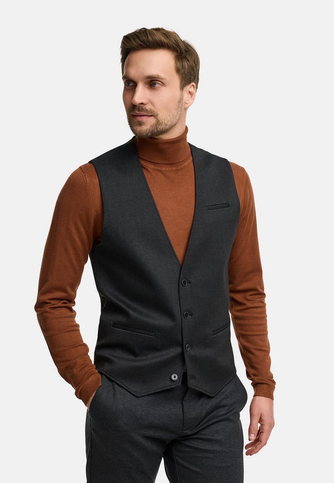 Jeff Anzugweste Herren JFTom Anzug Weste Herrenweste mit 4-Wege-Stretch-Ponti Roma für ein angenehmes Tragegefühl von Jeff