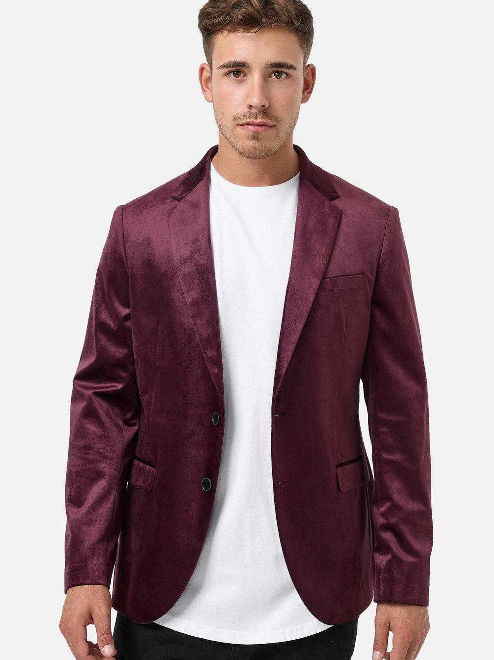 Jeff Sakko Herren Slim Fit Baumwolle, bordeaux von Jeff