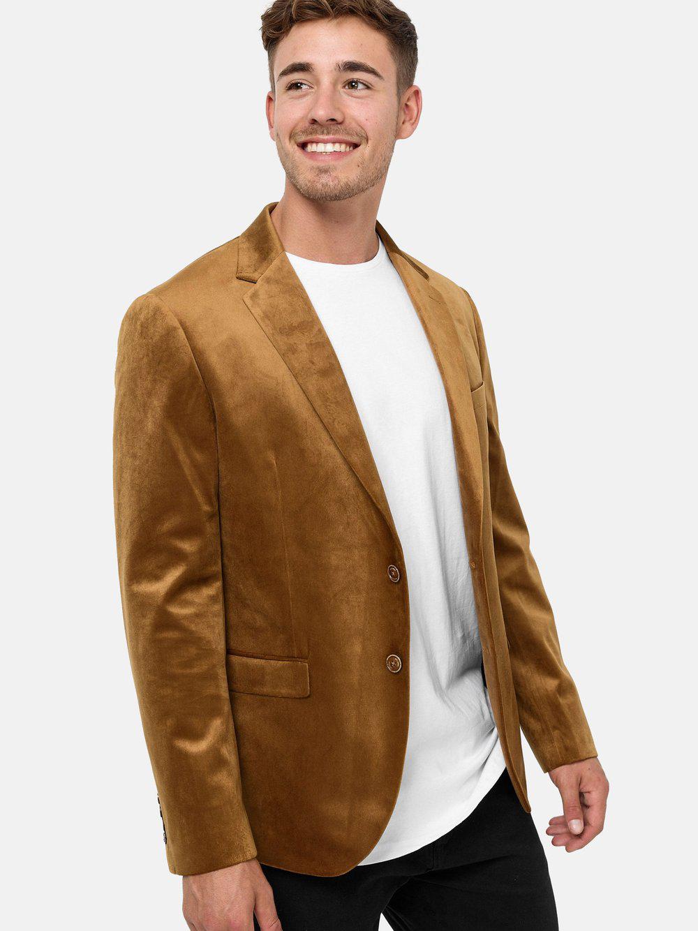 Jeff Sakko Herren Slim Fit Baumwolle, braun von Jeff