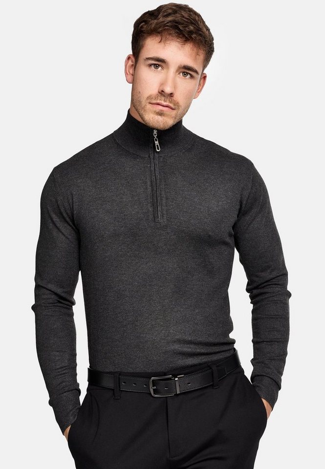 Jeff Strickpullover Herren Frankie Pullover Herrenpullover Feinstrickpullover mit Stehkragen von Jeff