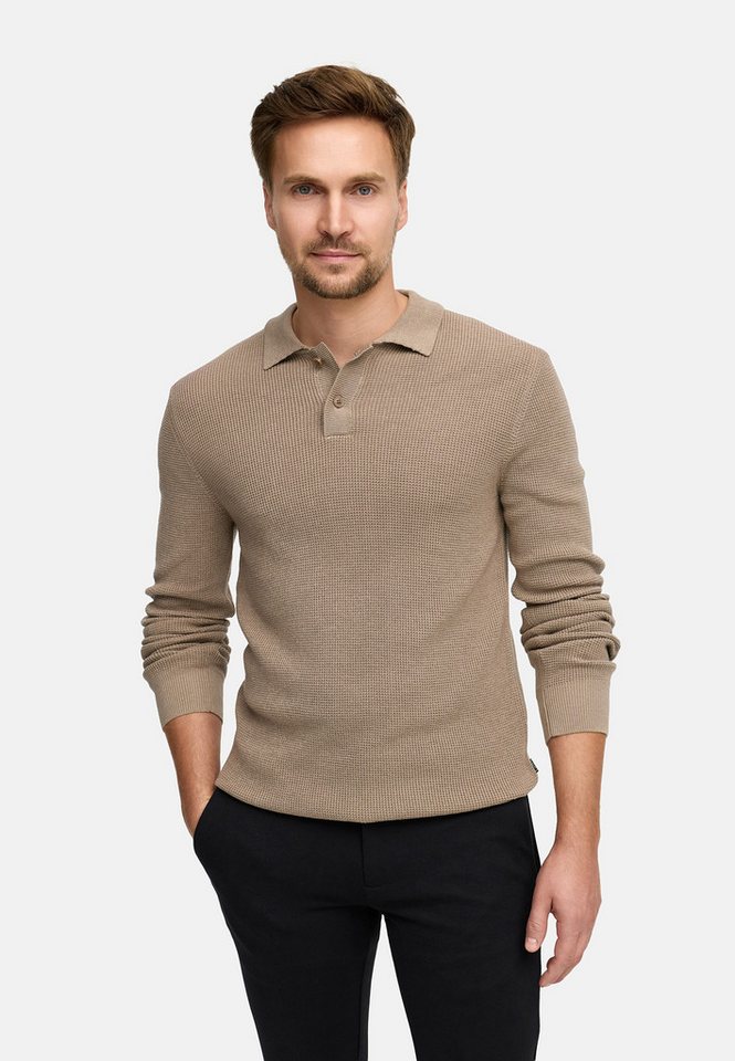 Jeff Strickpullover Herren JFTristan polo Pullover Herrenpullover mit Polokragen und Knopfleiste von Jeff