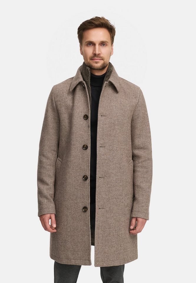Jeff Wollmantel Herren JFTyler Winter Mantel Herrenmantel Eleganter Herrenmantel mit Wollanteil und Strickeinsatz von Jeff