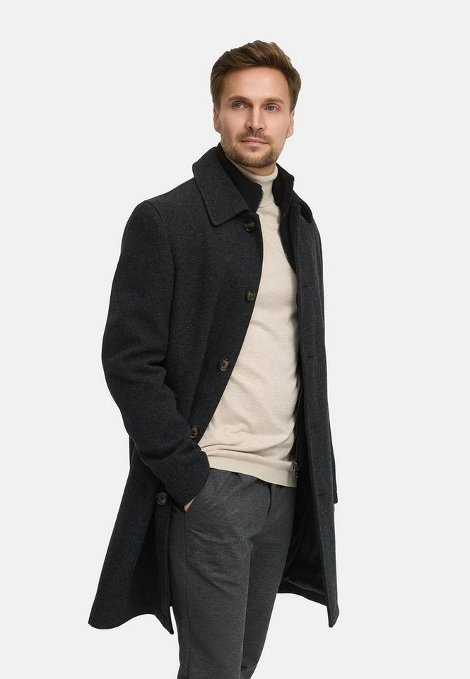 Jeff Wollmantel JFTyler Eleganter Herrenmantel mit Wollanteil und Strickeinsatz Jeff Wollmantel JFTyler Eleganter Herrenmantel mit Wollanteil und Strickeinsatz von Jeff